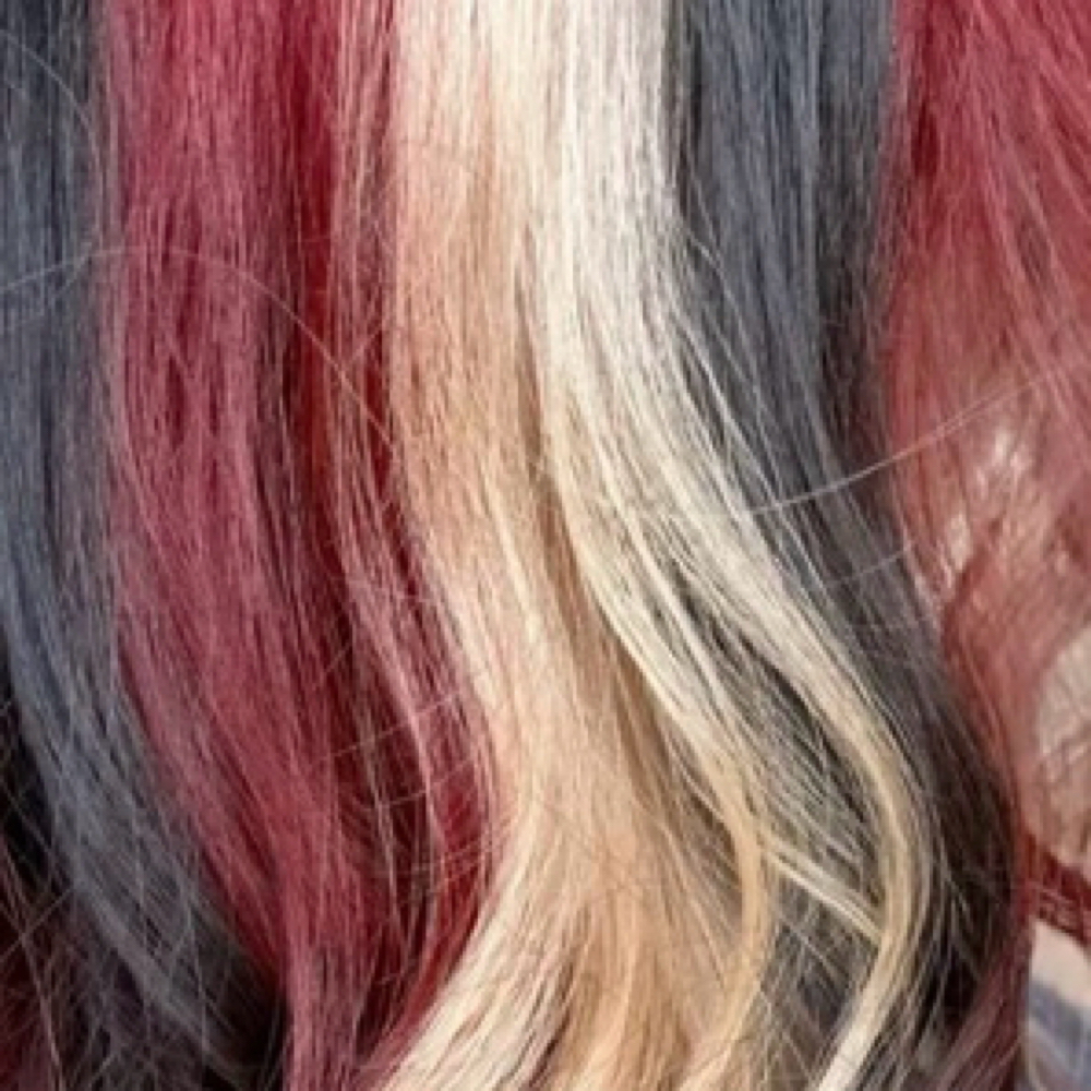 1x1 Inch Splash of color at Beauties and Beasts Styles by Sereen in Green Bay, WI