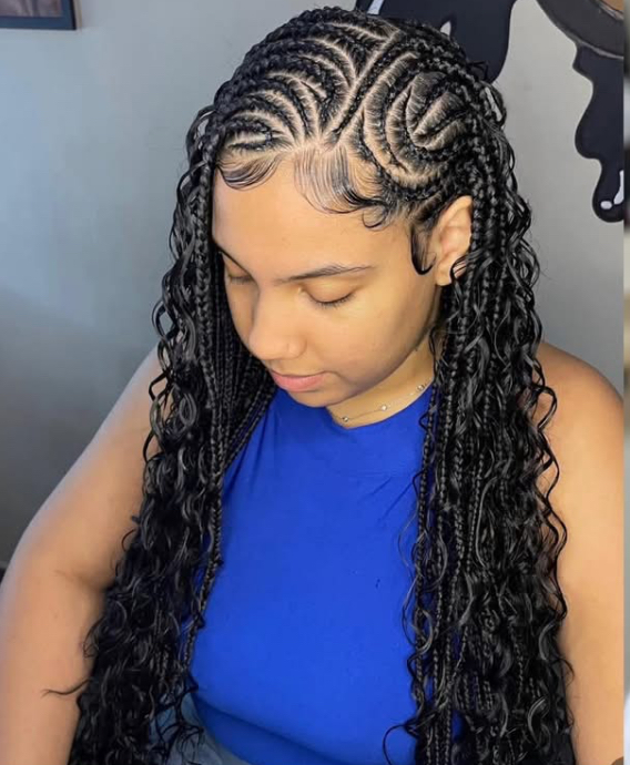 feed-in boho braids baics  length