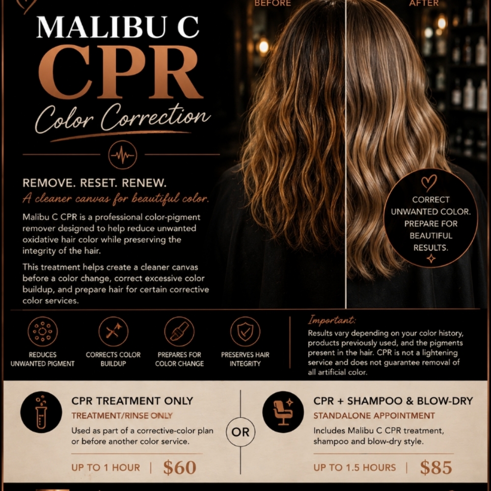 Malibu C CPR Color Correction at Zensational Salon in The Dalles, OR