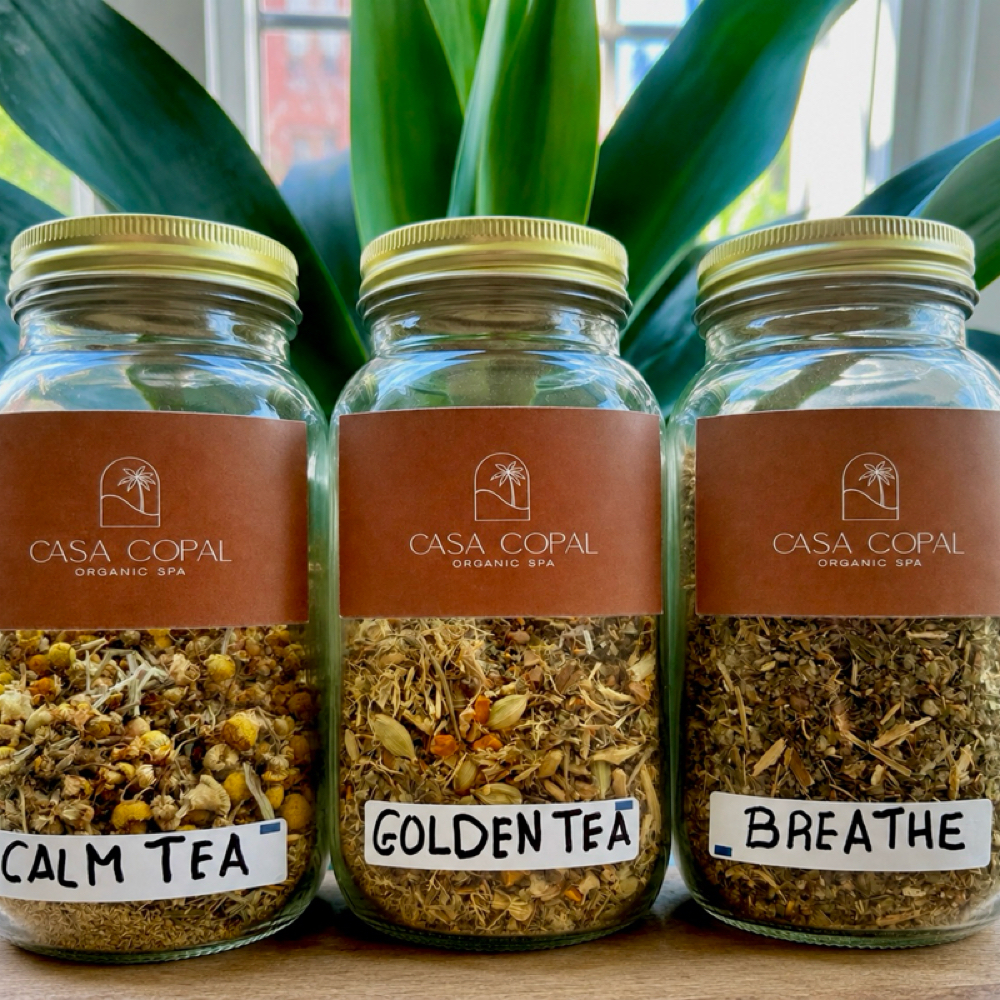 Casa Copal Herbal Tea Collection at Casa Copal Organic Spa in Dallas, TX