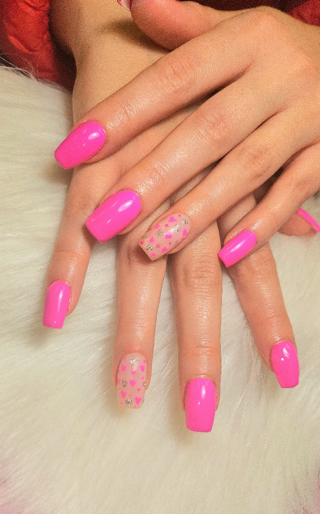 Acrylic Full Set With Accent Nails