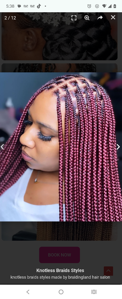 Knotless Braids Waist Length at Vicky's Hairbraiding in Frederick, MD