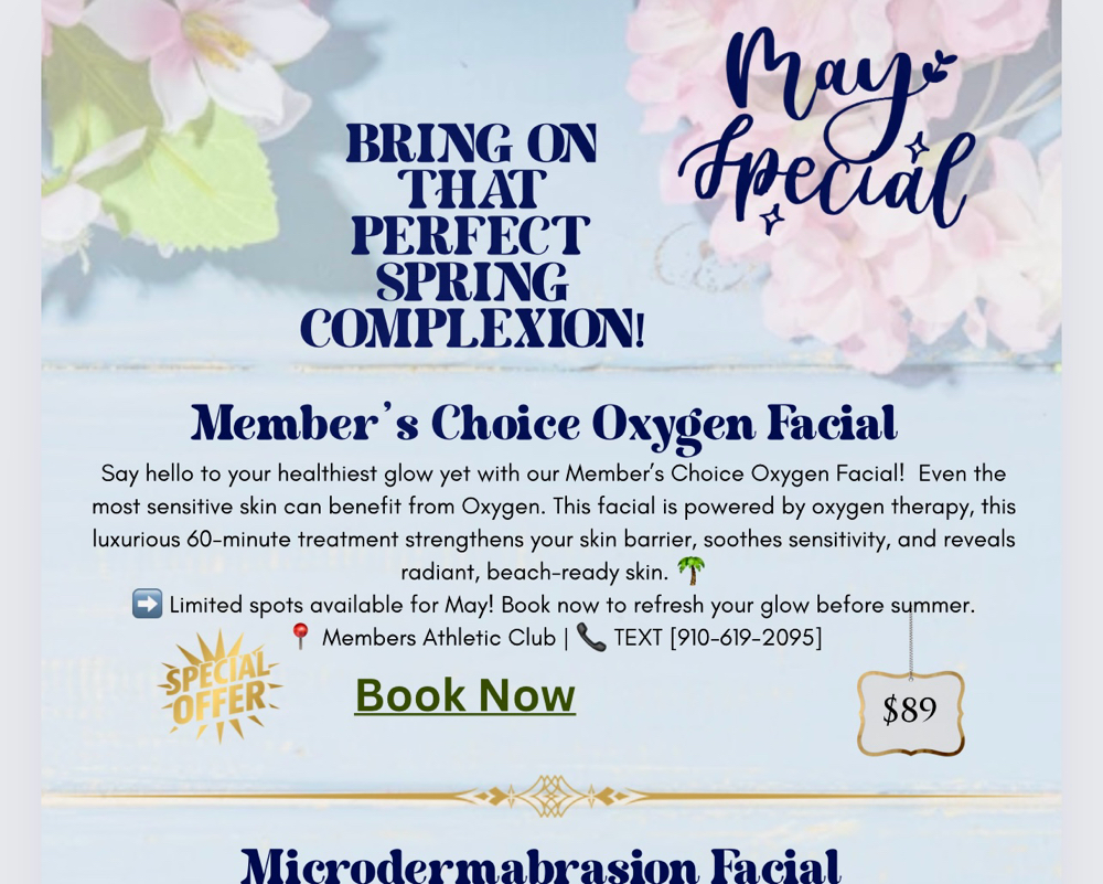 May Member’s Choice Oxygen Facial