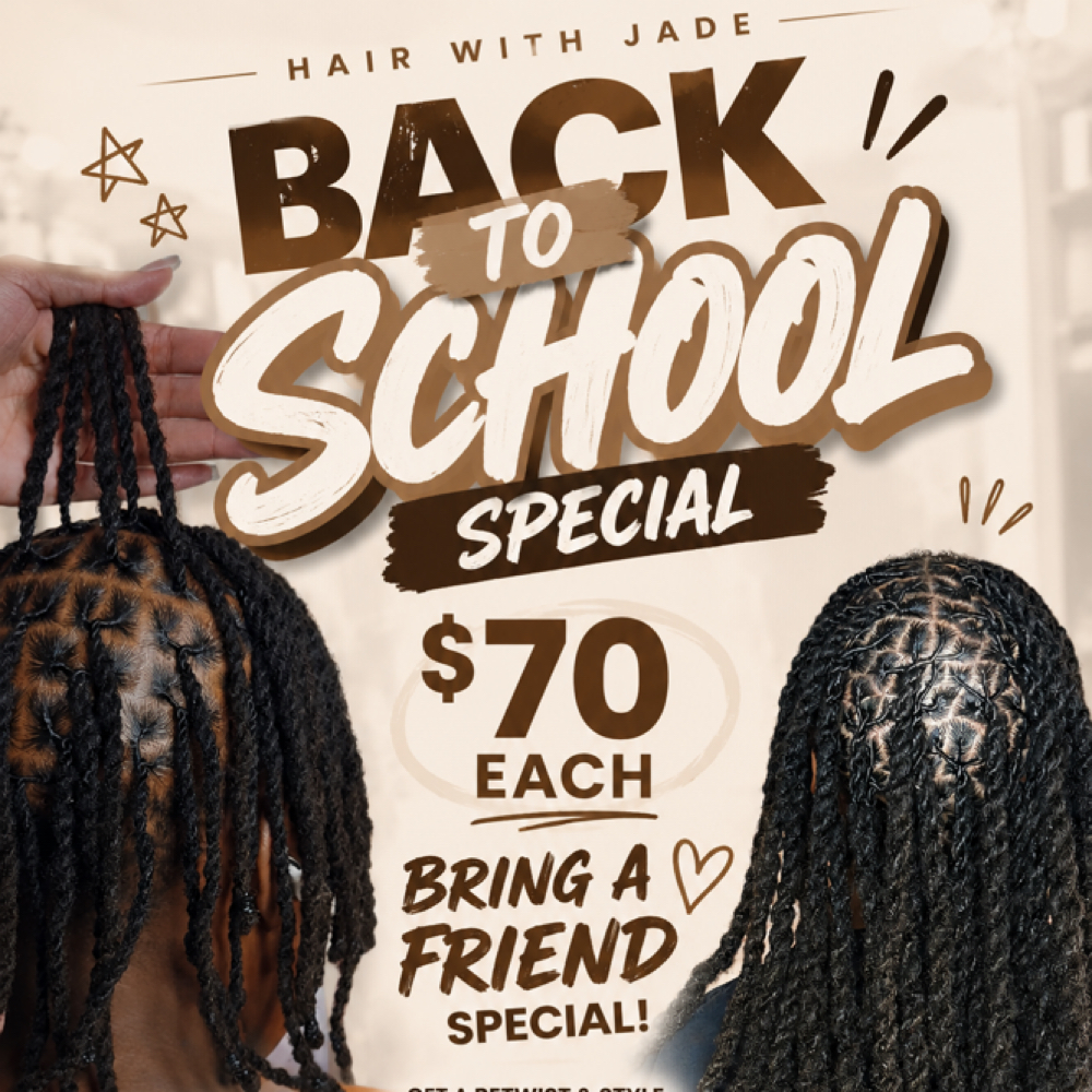 Back to School special! at Hair with Jade in plano, TX