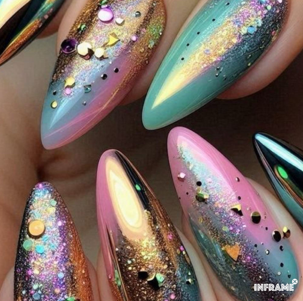 Gel polish with designs