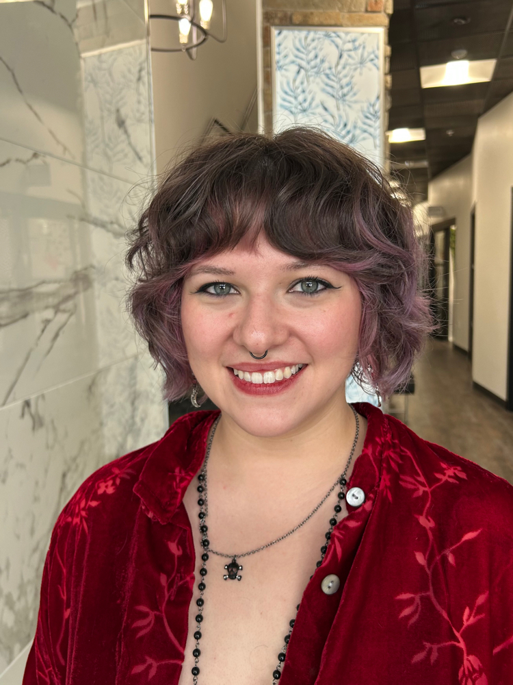 bang trim at Deya Does My Hair in Logan, UT