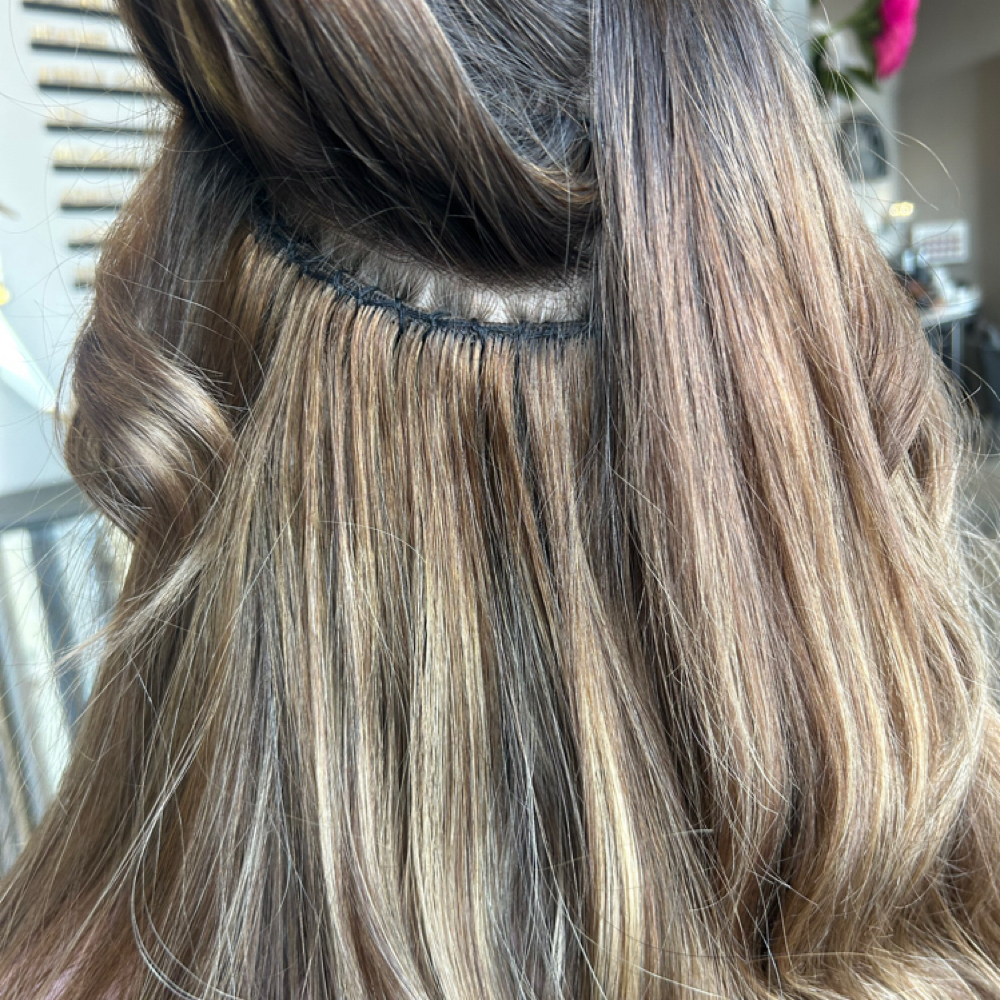Extension Install Wefts at HALO HAIR  co. in Holland, MI