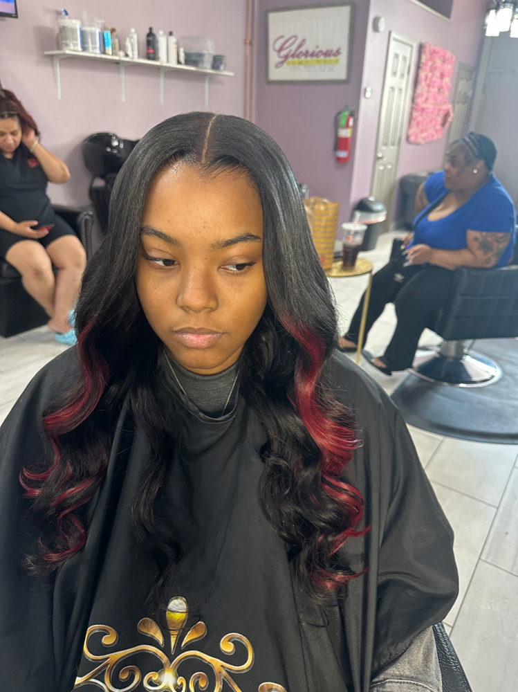 Basic sew in w/ 2 bundles up to 18”