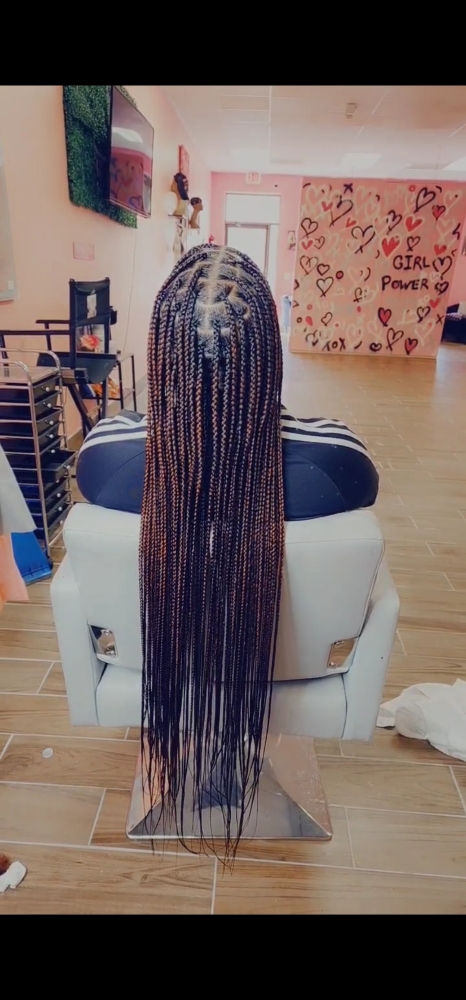 Smedium Knotless Braids at LG Stylez LLC in Fraser, MI