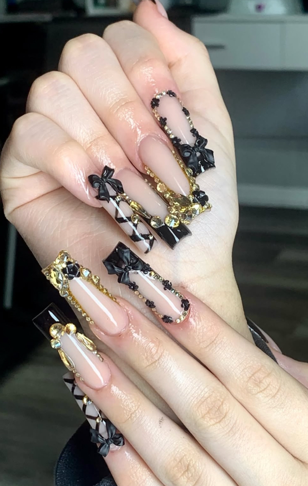 Acrylic long nails at yoha_nailstech in Tampa, FL