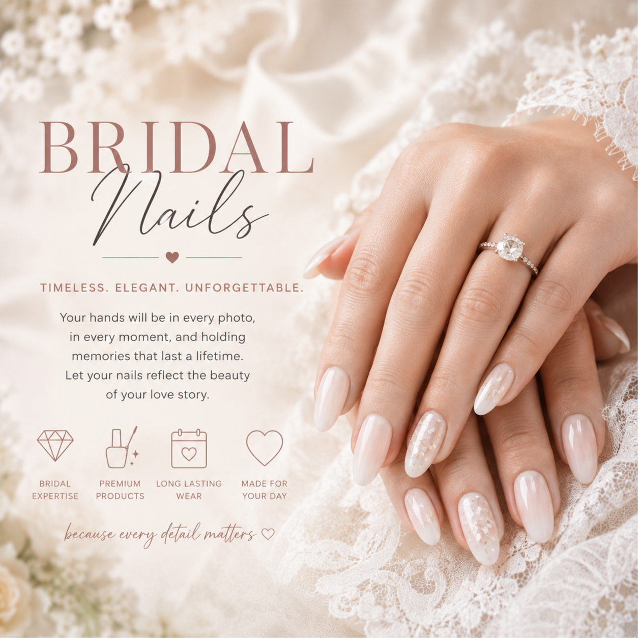 Bridal Nails at Beauty by Rachael in Murfreesboro, TN
