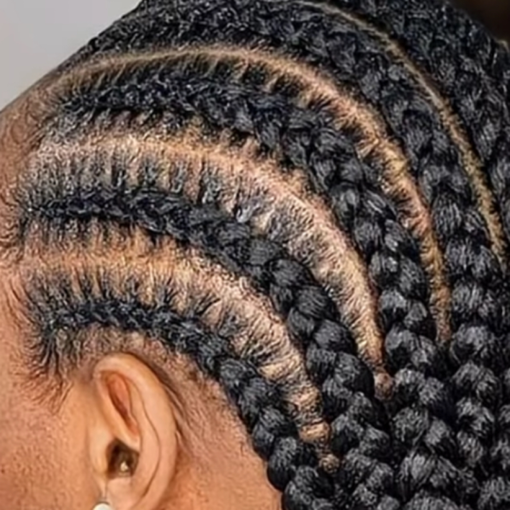 Natural Hair Braid Down at JD Braiding Embassy in Richmond, TX