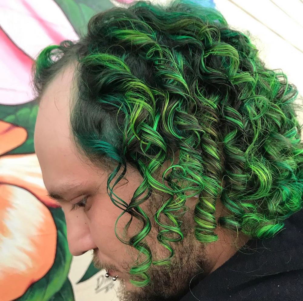 Curly Highlights & Haircut