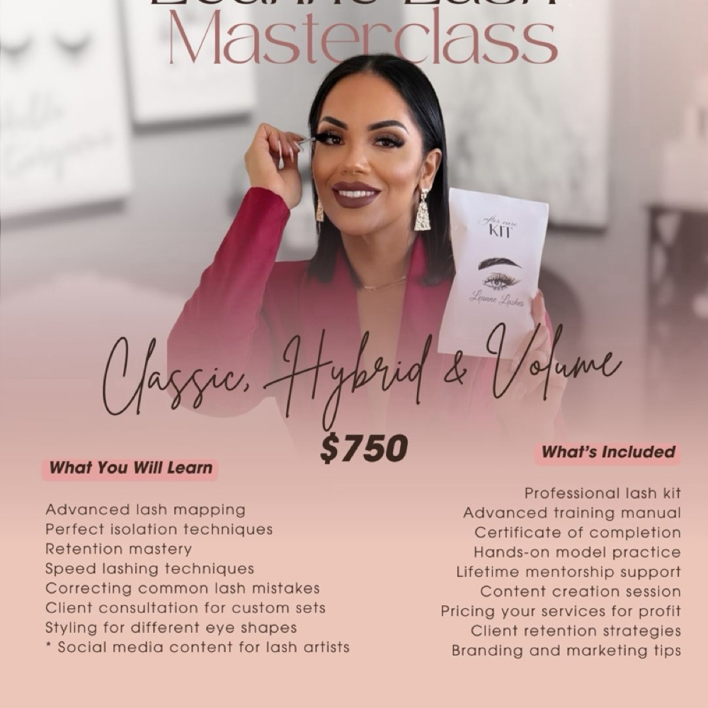 Leanne Lash Masterclass at Leanne Lashes in Debary, FL