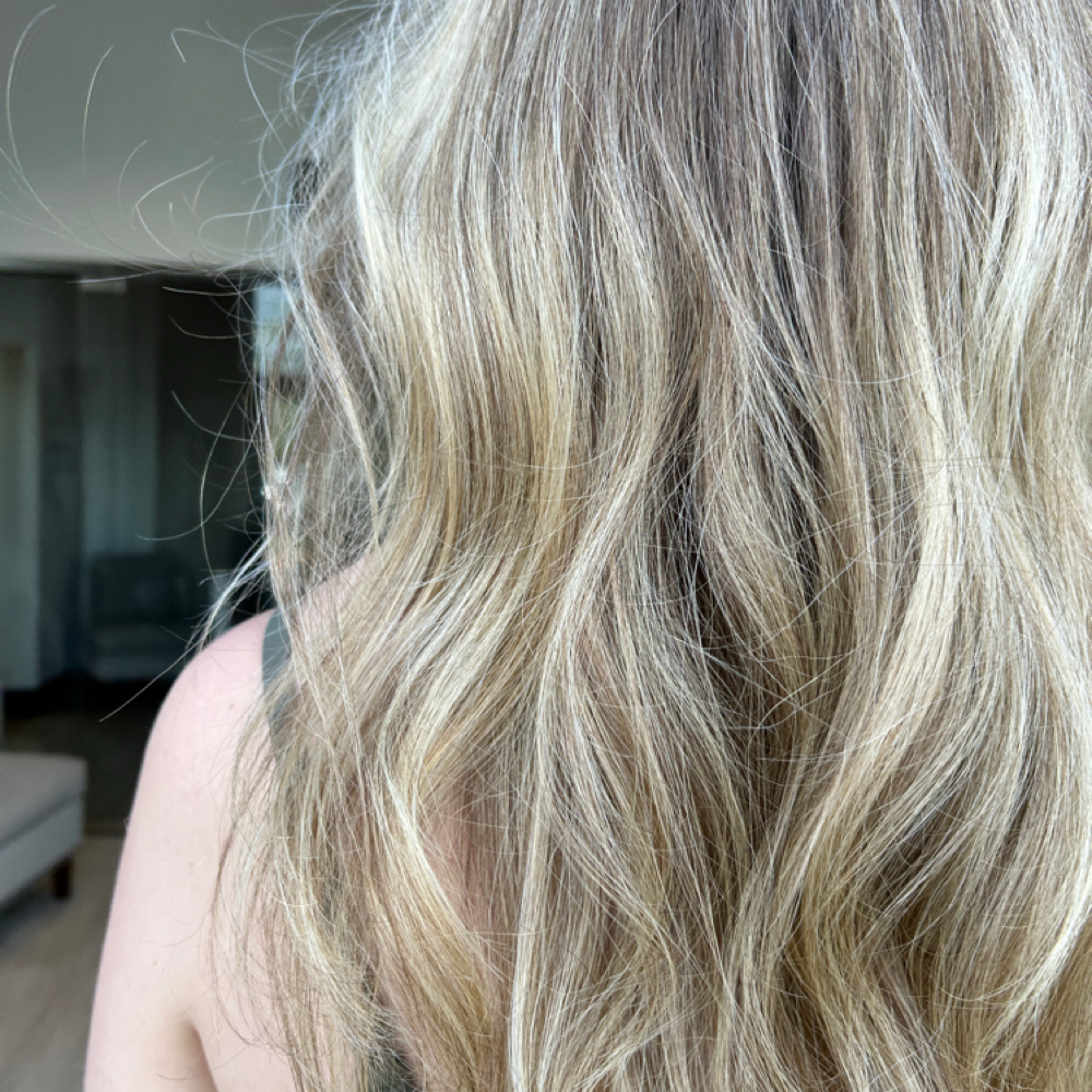 Foil Highlight|toner+repair+blowout at Mara Mara Salon Studio in North Wales, PA