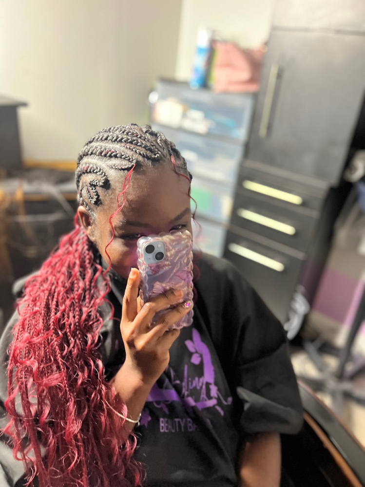 Feedin Stitch Braids at Blissfully Braiding Beauty Bar in Overland Park, KS