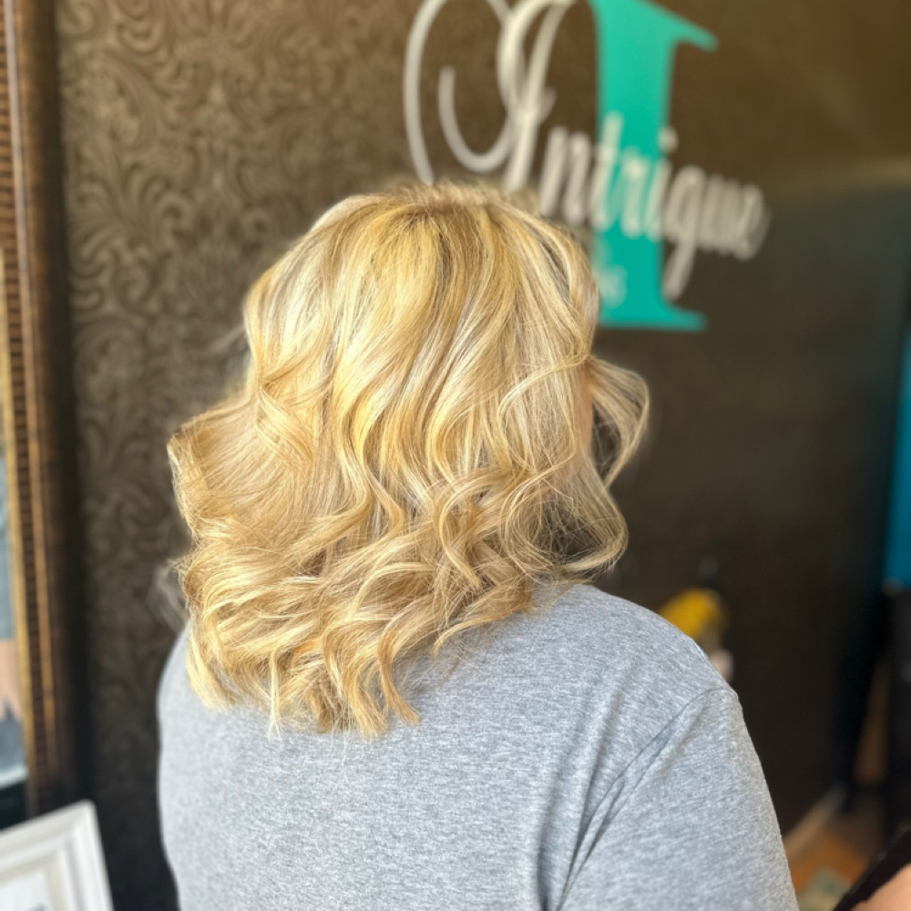 Full Highlight With Root Color at Intrigue Salon and Body Studio in Menominee, MI