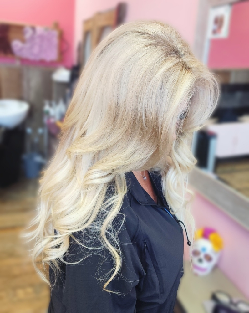 Bleach & Tone Roots / Cut &Style at Strawberry Blonde Salon &The Lounge in Kalispell, MT