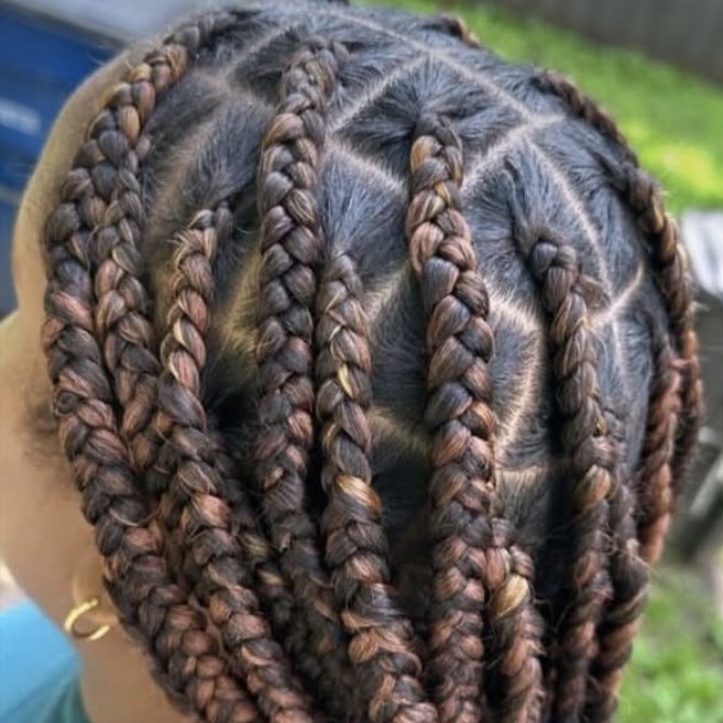 large knotless braids