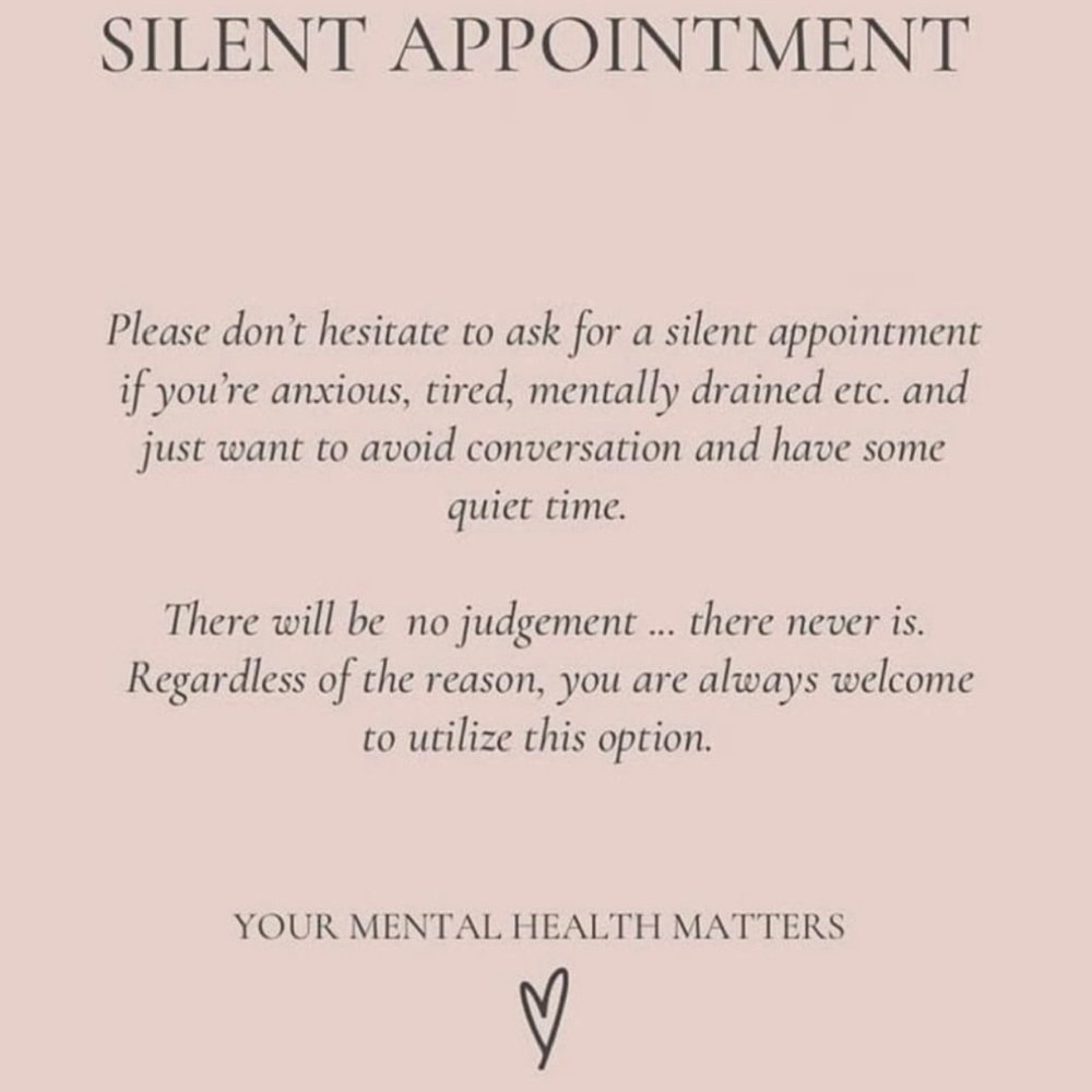 Silent Appointment at Salon Zhenya in Asheville, NC