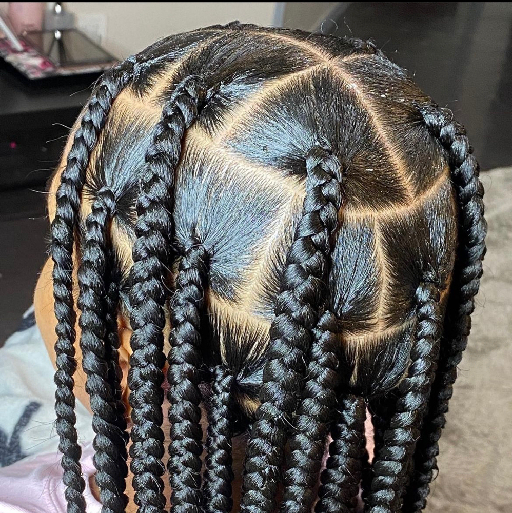 Large knotless braids