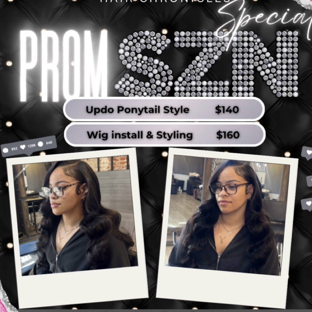 PROM SPECIAL✨ Wig Install & Style at Hair Chronicles in Wichita, KS