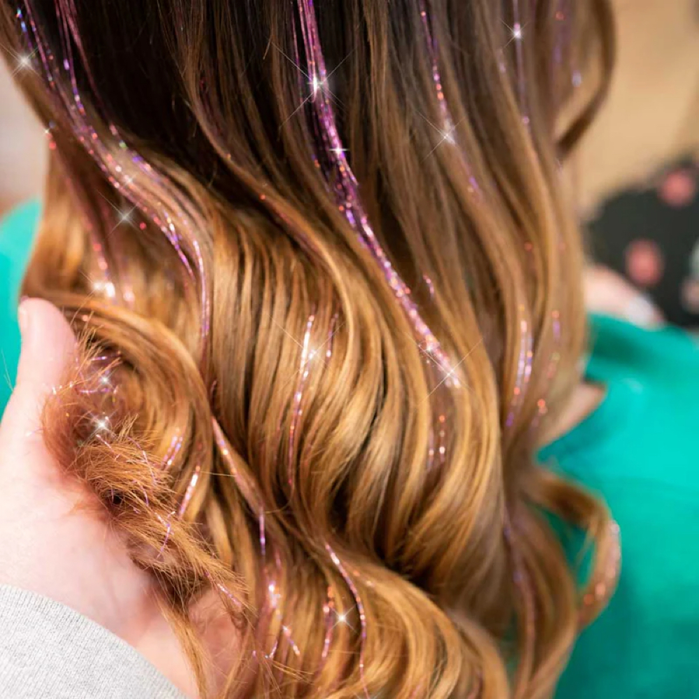 Tinsel Application at Designer Cuts in Santa Barbara, CA