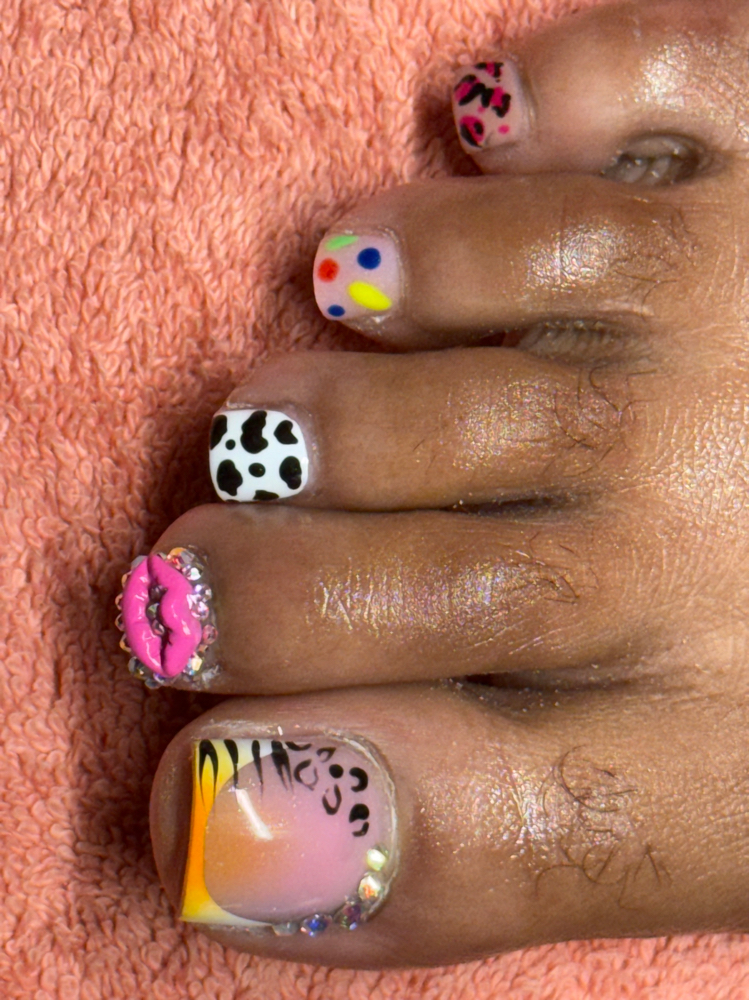 Acrylic Toes Full Set at Tipped by Tynee in McComb, MS