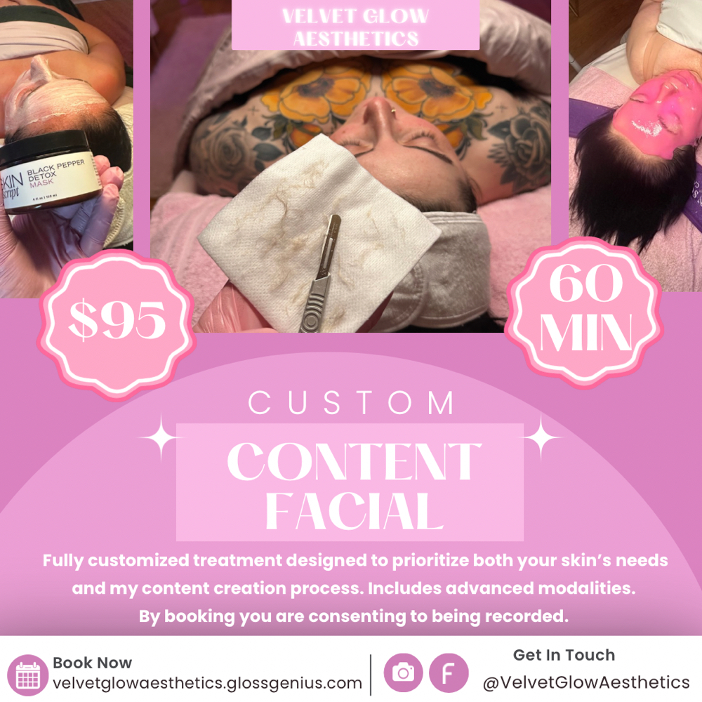 60 Minute Content Facial at Velvet Glow Aesthetics in Charlotte, NC
