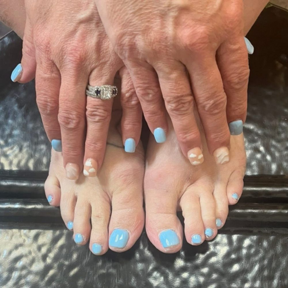 Short/Medium Fullset & Pedi Combo at Goddess Touch Beauty Bar in North Charleston, SC