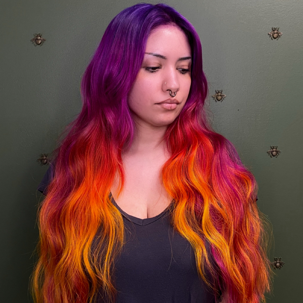 Virgin Bleach Application at honeybee hair in Los Angeles, CA