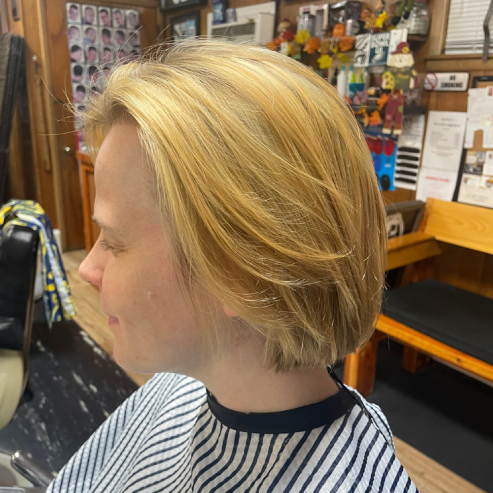Womens Precision Haircut at Ruffini’s Barbershop in West Grove, PA
