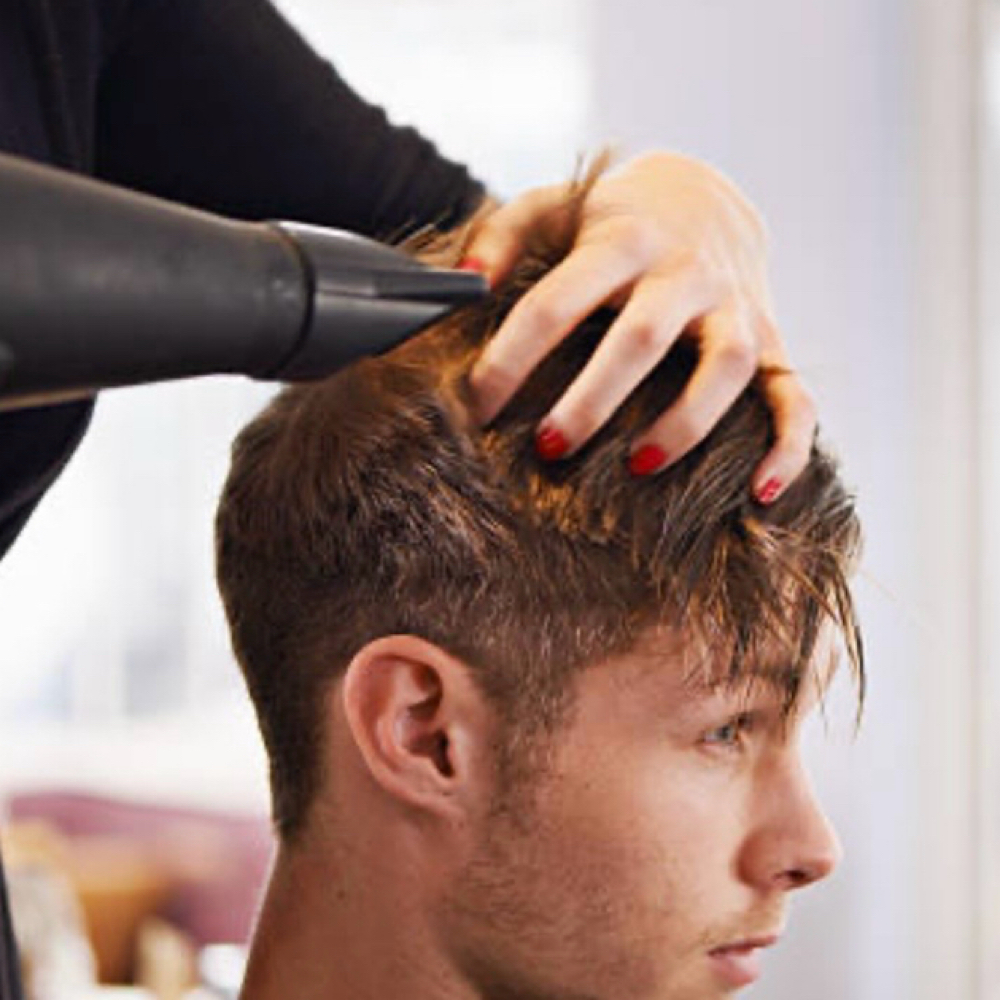 Mens Blowdry and Style at Laly Hair Salon | Blonde • Grey Coverage • Healthy Hair Specialist in Taylor, MI