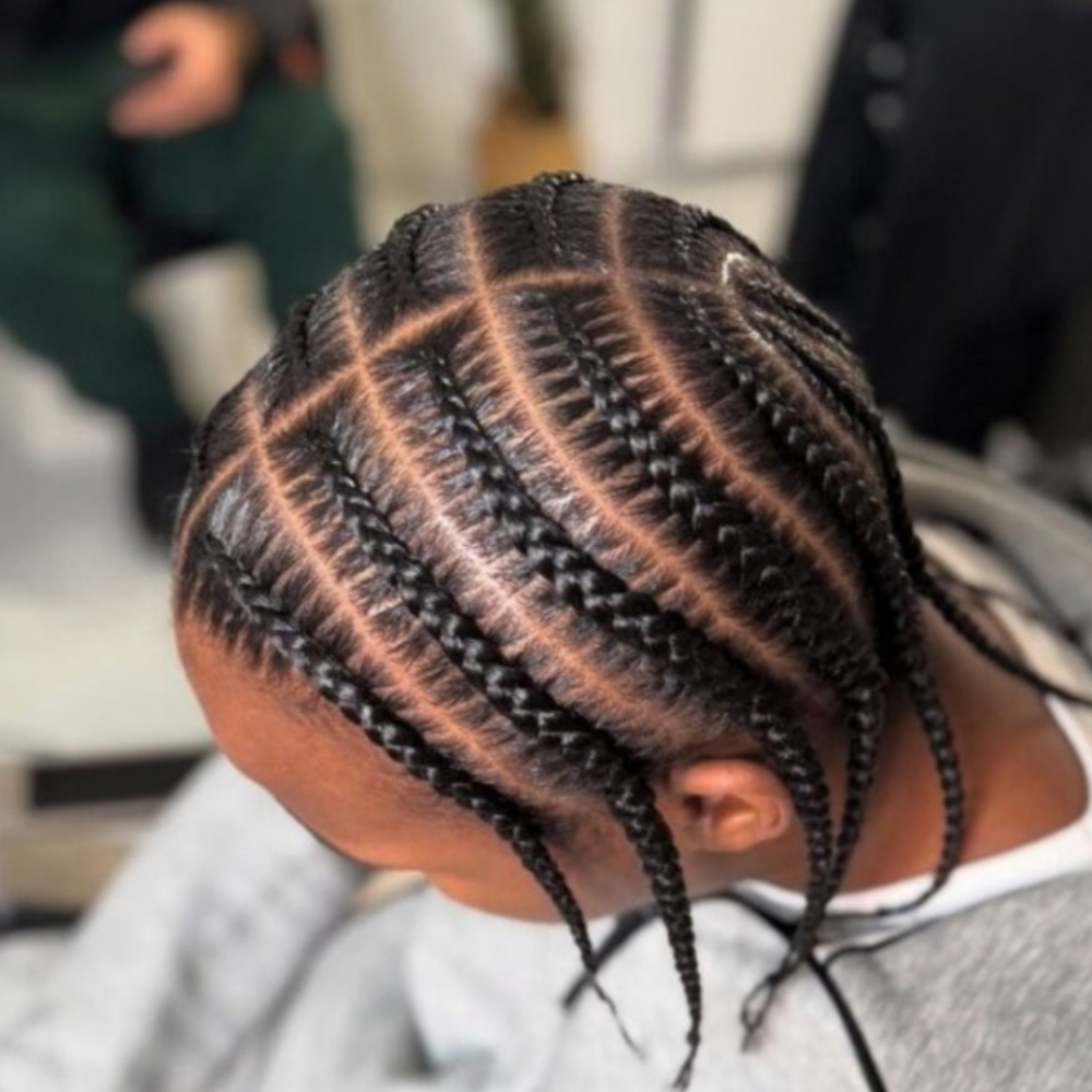 Men Conrows at GGS braiding beauty salon in Framingham, MA