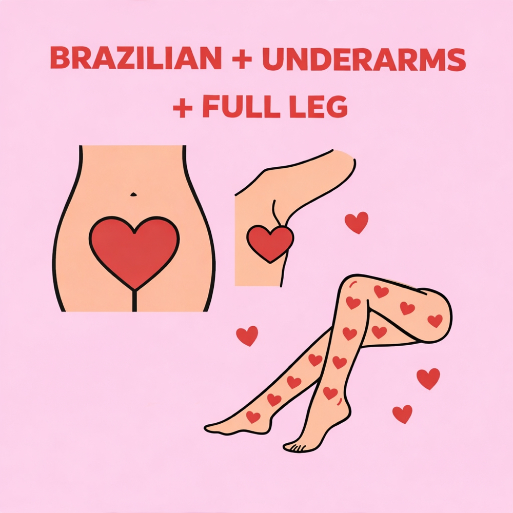 Brazilian + Full Leg + Underarms at Soft Plush Waxing Bar in Windsor, CT