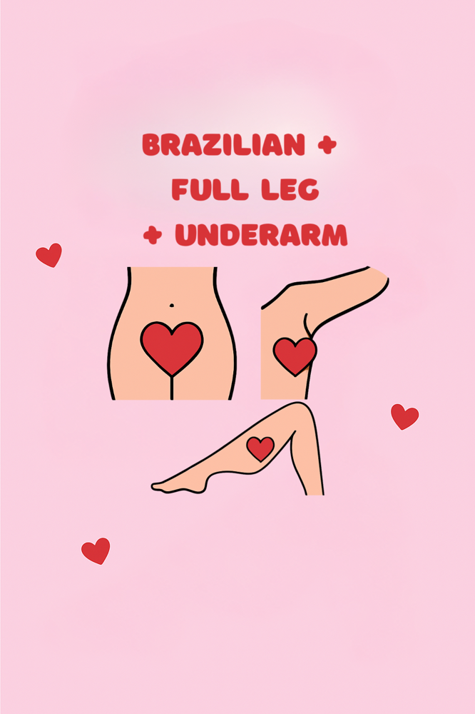 Brazilian + Full Leg + Underarms