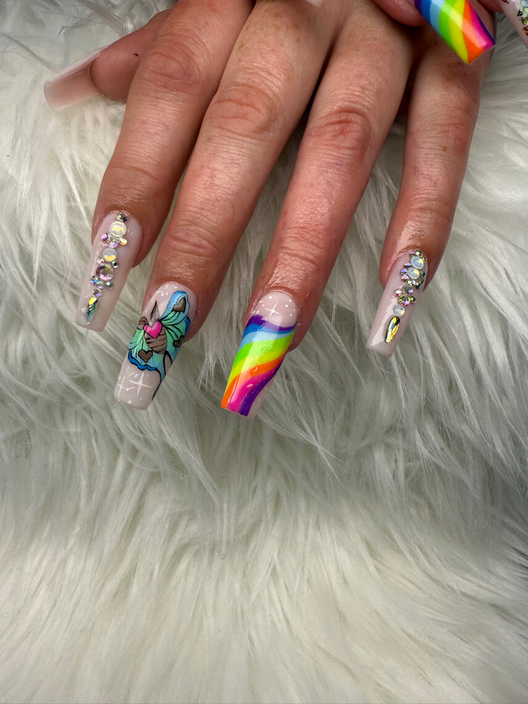 Fullset W/ Character Nail Art