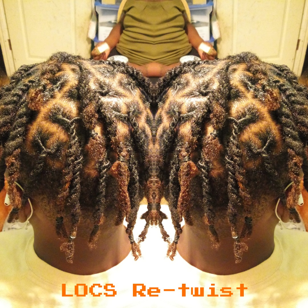 Locs Palm Rolled Retwist (<3 inches)