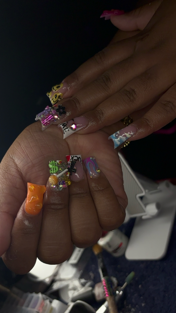Junk Nails & Charms (Add-On)