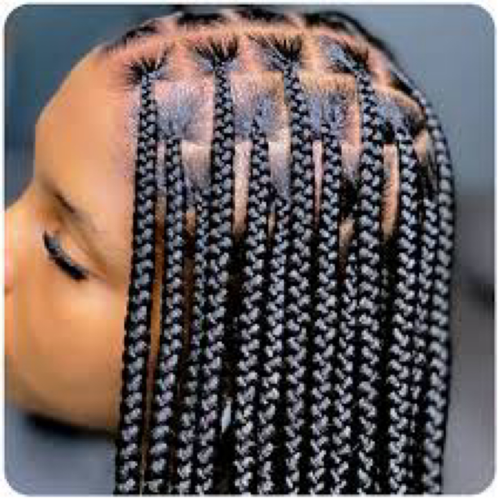Medium Knotless Braids at The Luxe Style Bar in Gastonia, NC