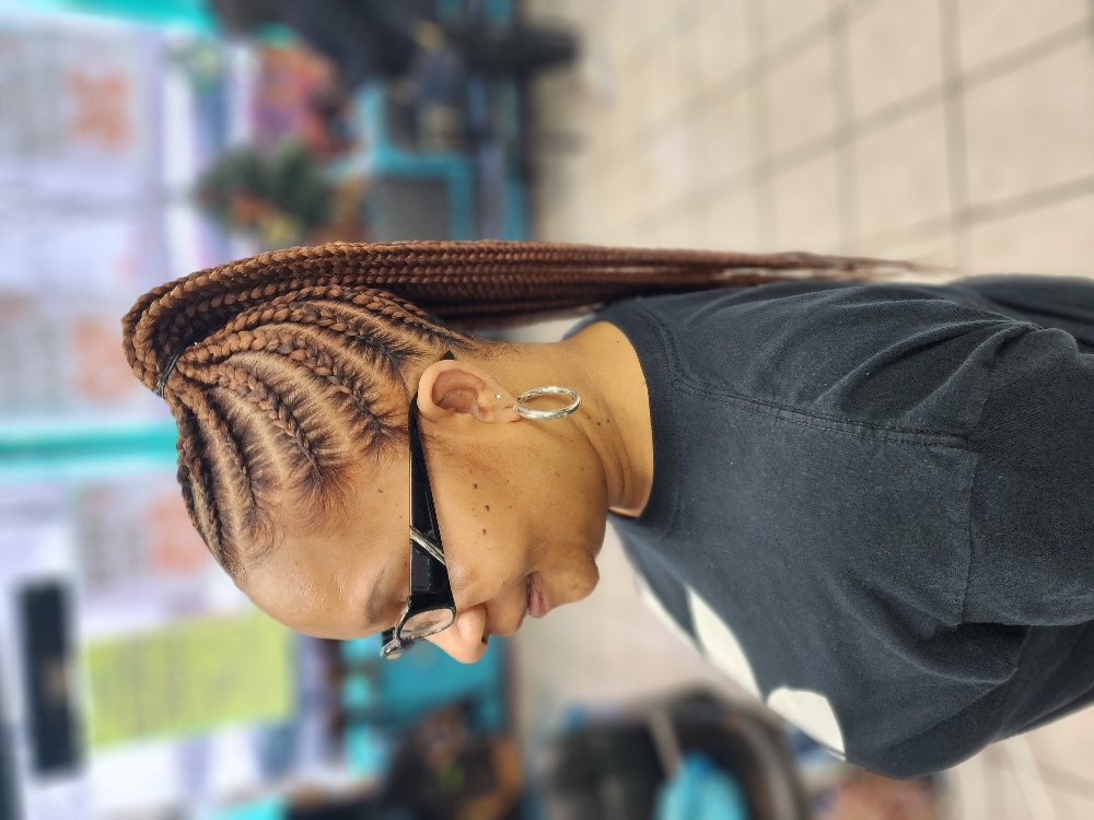 Feed-In Cornrows-Ponytail/Updo