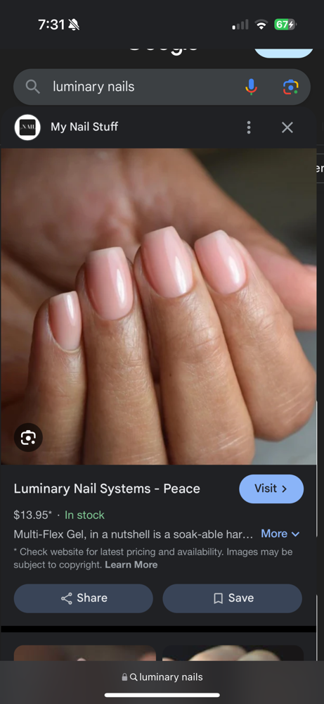 Luminary Full Set Natural Nails