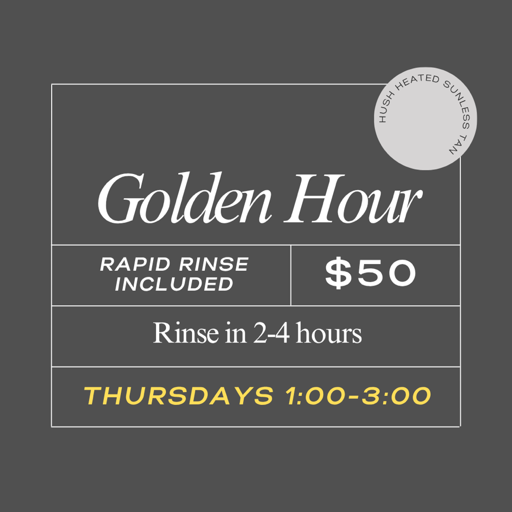 Thursdays 1:00-3:00 $50 Rapid Tan