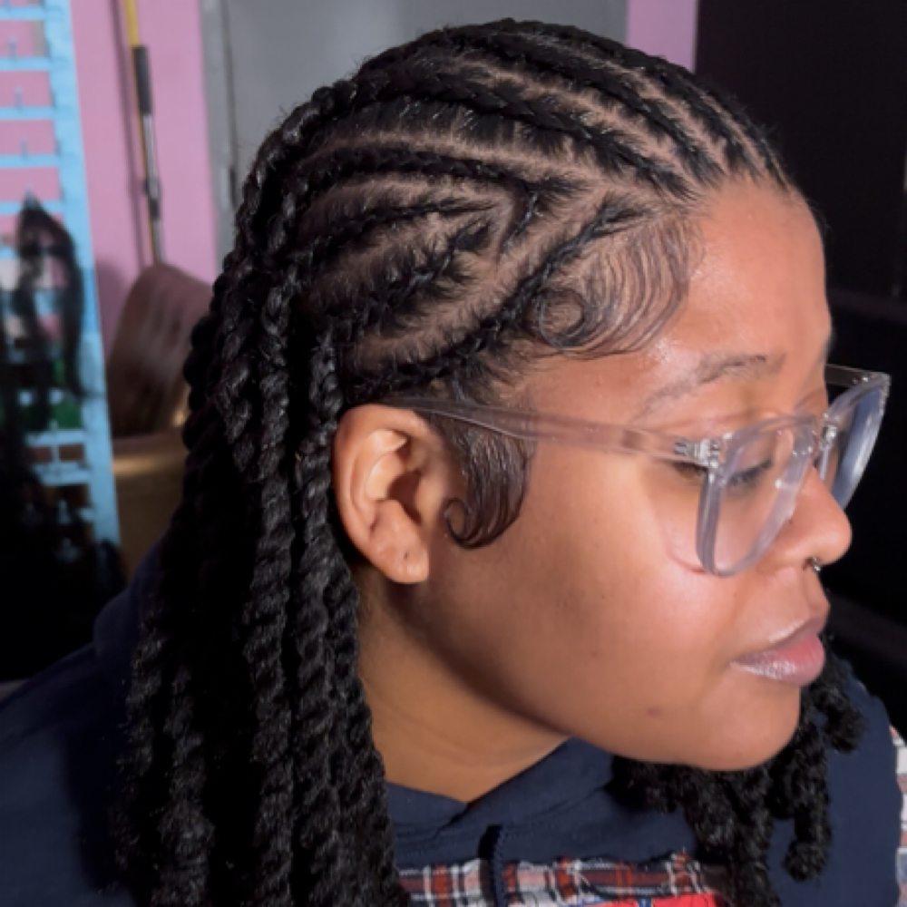 Shoulder Length Fulani twist