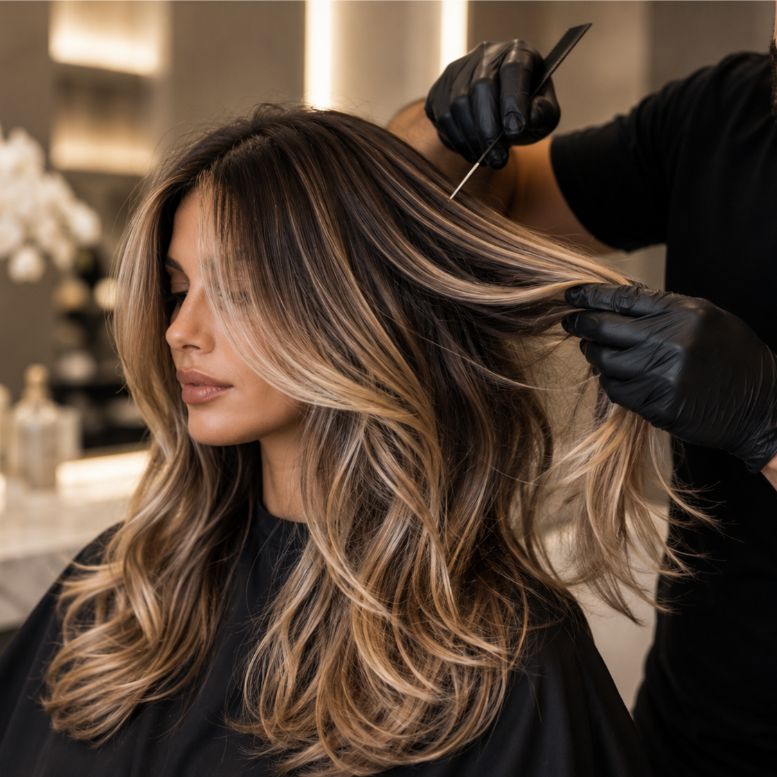 Simon Balayage at Natural Hair Center in Aventura, FL