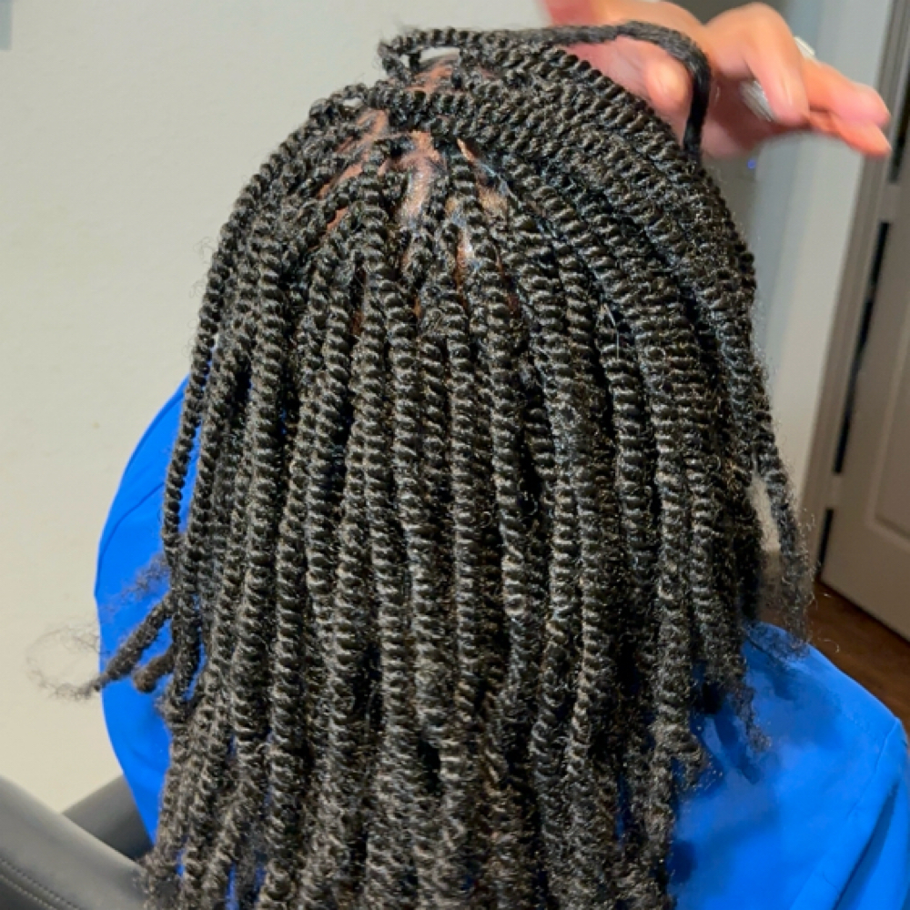 Passion Twists Installation at TEL Hair Braiding & Beauty Supply in Garland, TX