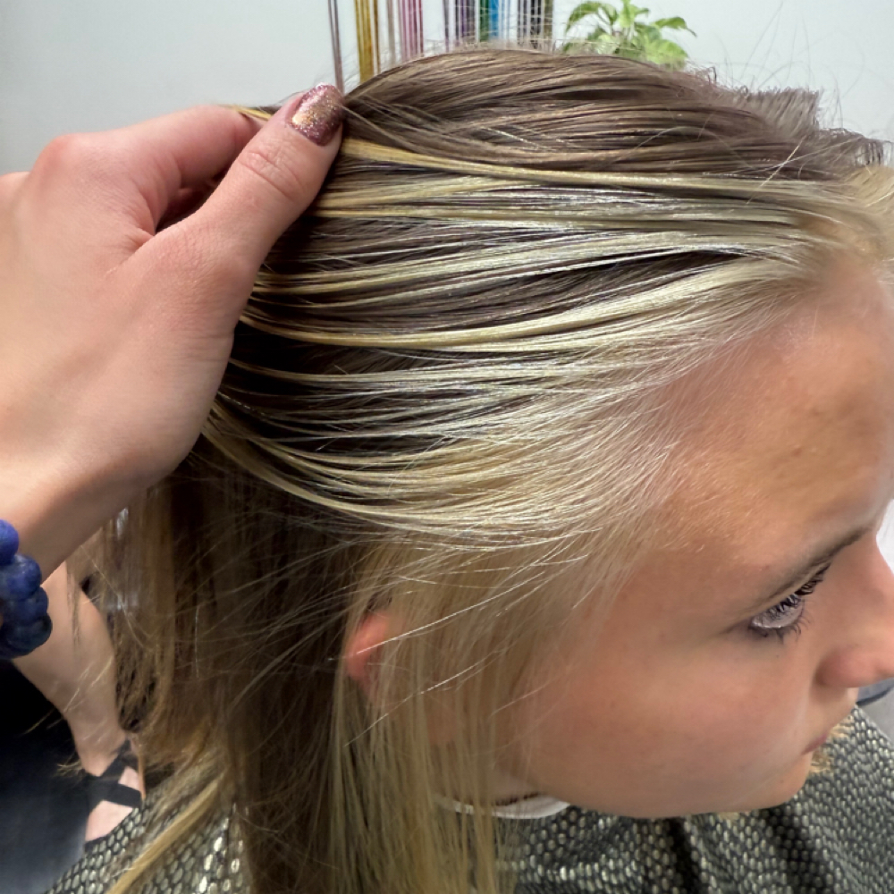 Money Piece Highlights at Mackenzie Elise (ME) Salon in Bentonville, AR