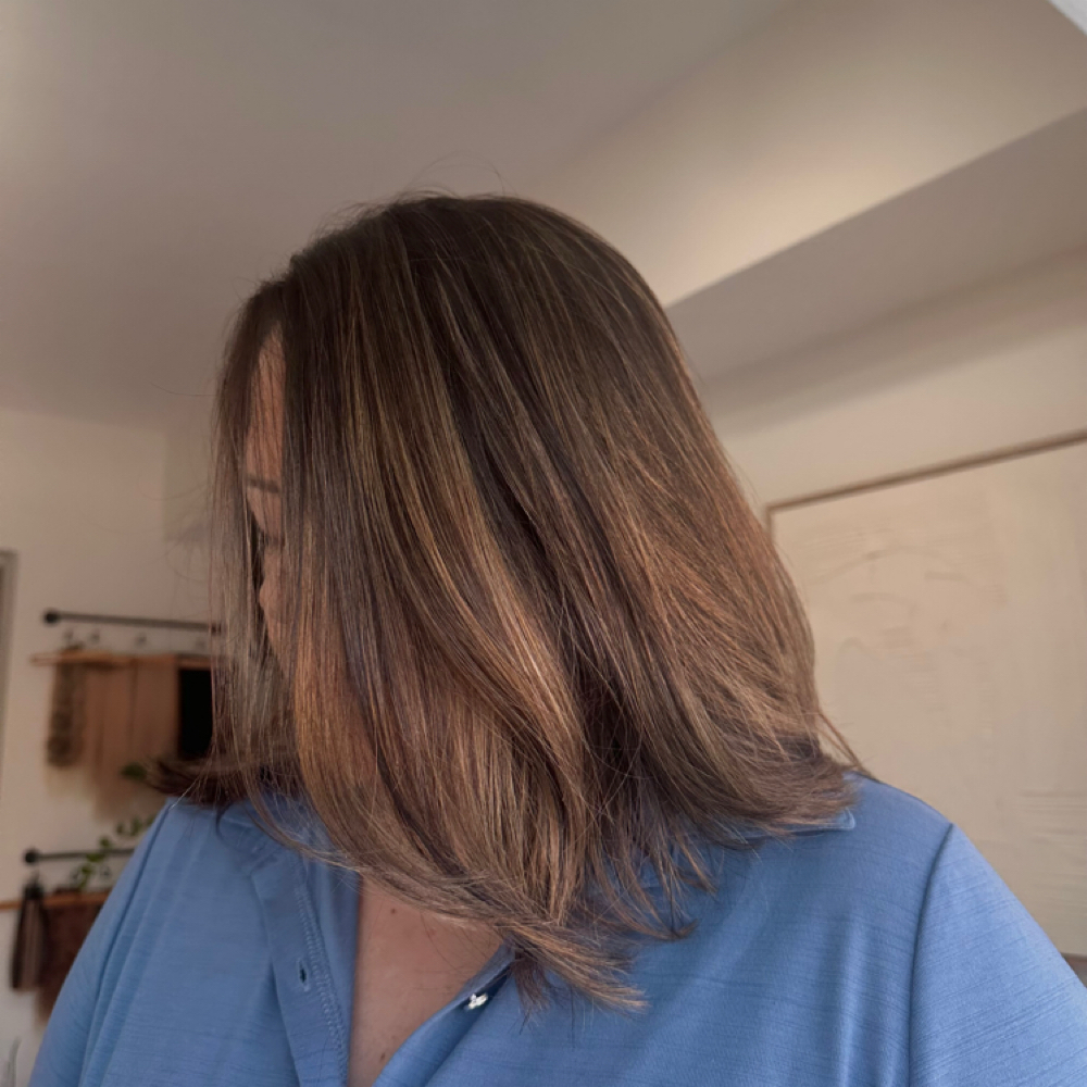 Medium Length Cut + Blowout at Guild + Mane Salon in Holland, MI