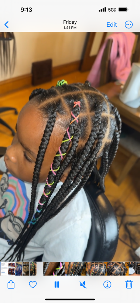 Kids Knotless Braids 10& Under