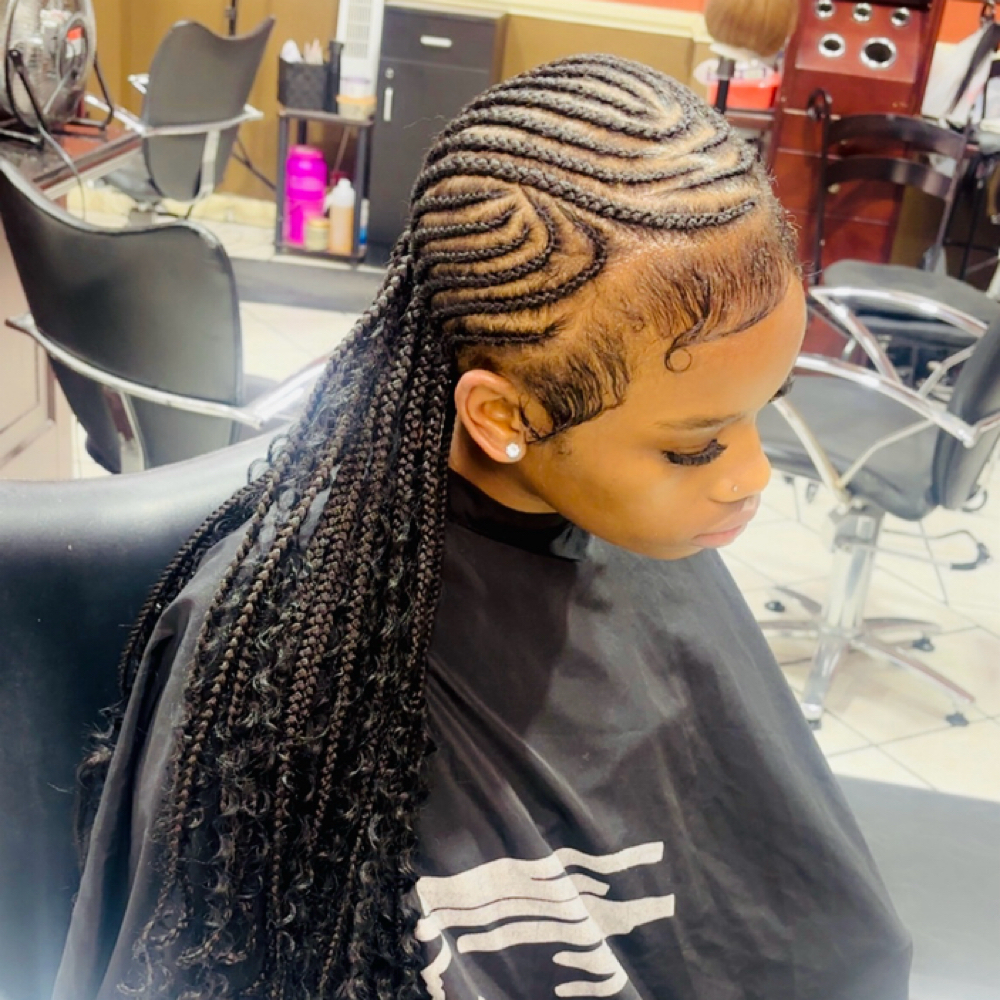 Small Feed Ins 12-20 Braids at Blondie Beauty in Macon, GA